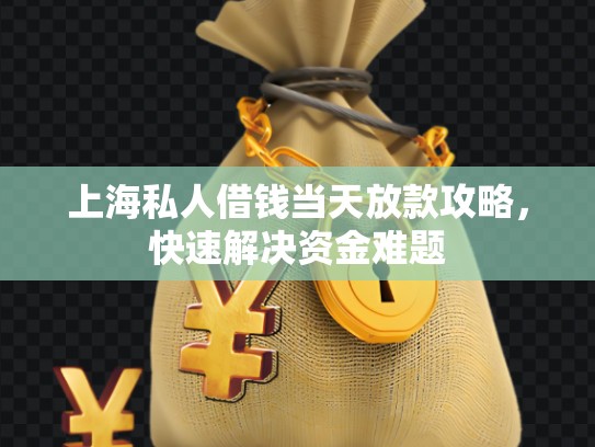上海私人借錢當(dāng)天放款攻略，快速解決資金難題