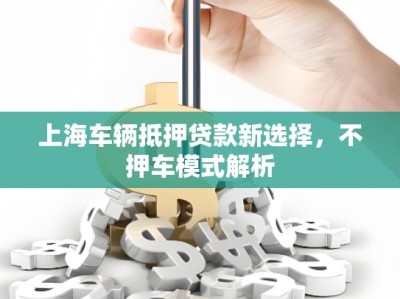 上海車輛抵押貸款新選擇，不押車模式解析