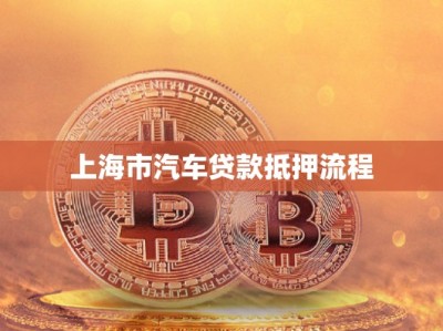 上海市汽車貸款抵押流程